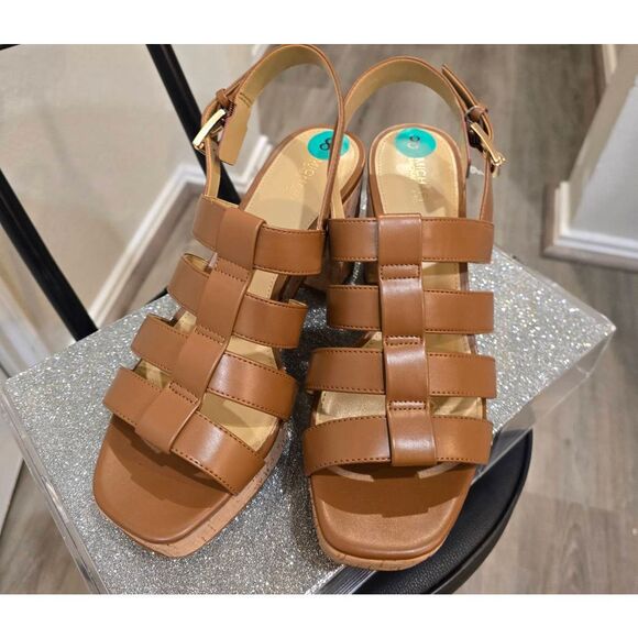 Michael Kors Reed Platform Sandal-  Cognac - Picture 6 of 8